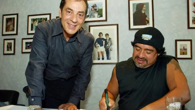 Antonio Caliendo con Diego Armando Maradona
