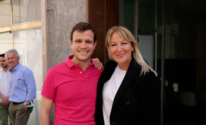 Il candidayto sindaco Matteo Marasca e Marialuisa Quaglieri