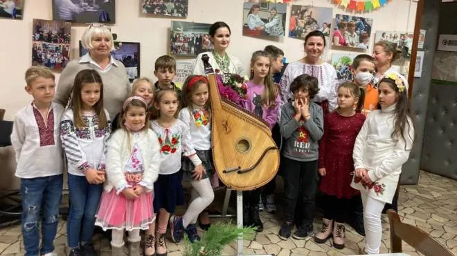 I bambini della comunità ucraina che partecipano all’iniziativa organizzata per oggi pomeriggio in collaborazione con l’associazione Nadya