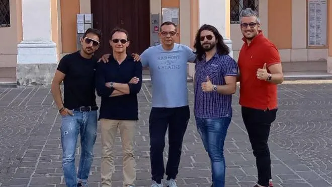 I componenti dell’associazione Rubicone Group: da sinistra Luigi Longobardi, Roberto Chiari, Pietro Raiola, Luca Panebianco e Nicolò Foschi