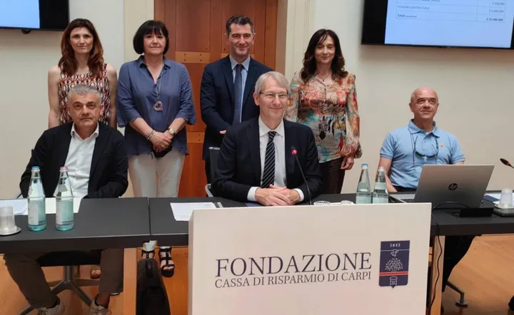 Corrado Faglioni ed il cda della Fondazione Cassa di Risparmio