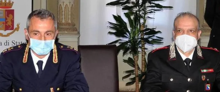 La conferenza stampa in questura dopo l’arresto compiuto da polizia e carabinieri a maggio del 2021