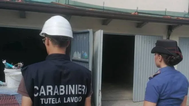 Il Nucleo Ispettorato carabinieri del lavoro di Ravenna durante i controlli