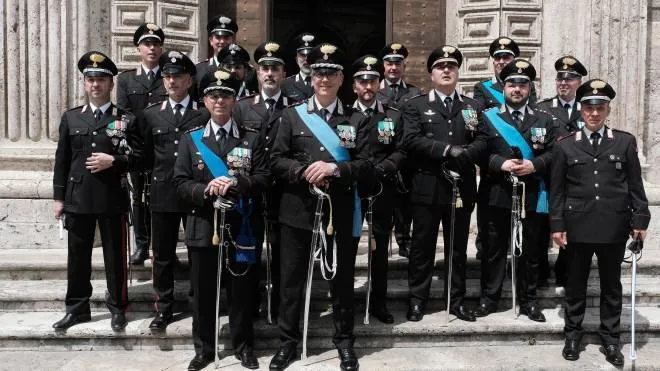 La festa. dei carabinieri in piazza del Popolo La Bolognese