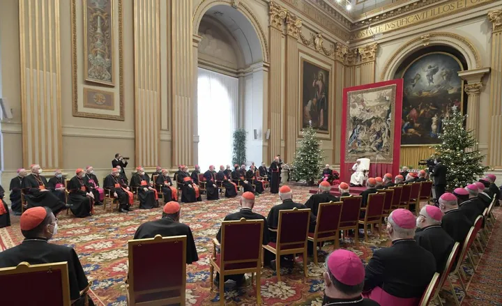 Cardinali in Vaticano in udienza dal Papa
