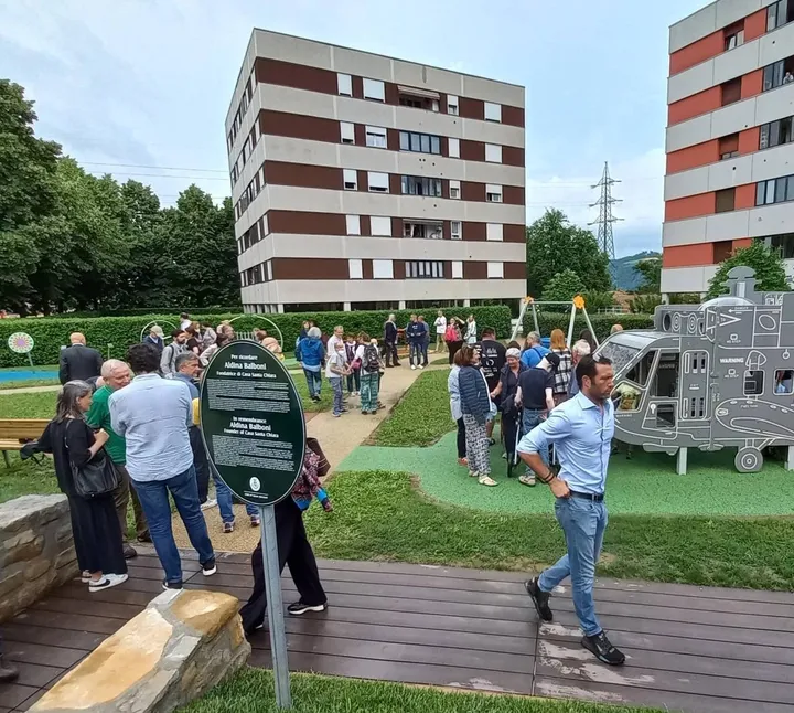 L’inaugurazione del parco ’inclusivo’ intitolato a Aldina Balboni