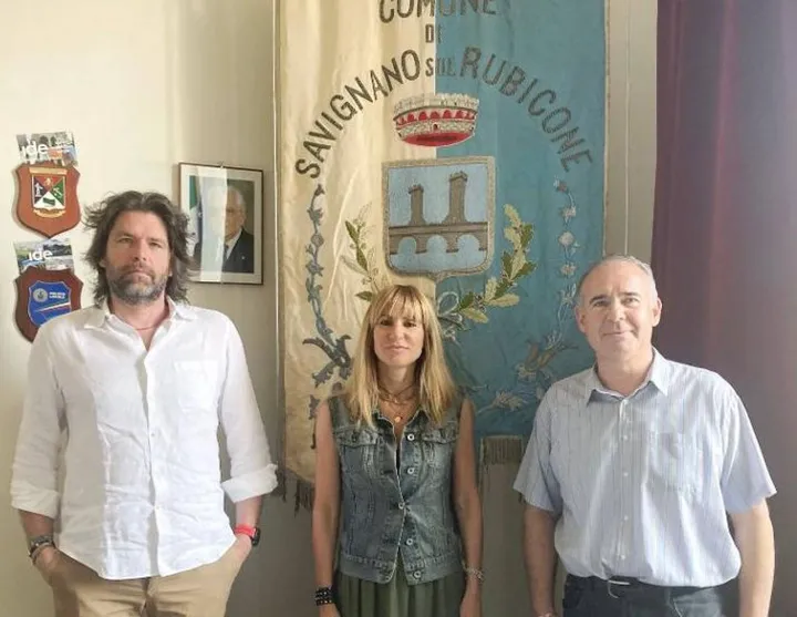 Il sindaco Filippo Giovannini, l’assessora Stefania Morara ed il dirigente dell’Ufficio tecnico Giampaolo Meluzzi