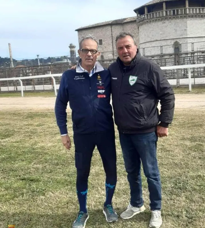 Massimo Ciolli e Maurizio Celani al campo dei giochi