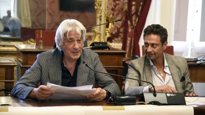 Il sindaco Sandro Parcaroli e il presidente del Consiglio,. Francesco Luciani