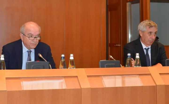 Il presidente di Confindustria Ceramica Giovanni Savorani, fresco di rinnovo, e il direttore generale Armando Cafiero