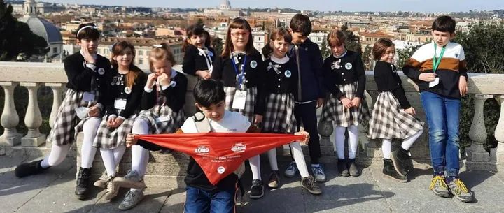 I componenti del Grillo d’Oro in una foto scattata su una delle ‘terrazze’ di Roma