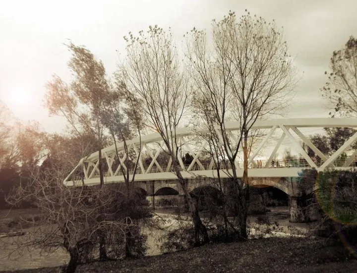 Ecco il. ponte in ferro che verrà costruito sul fiume Foglia alla Tombaccia