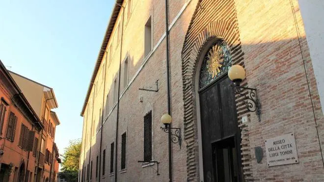L’ingresso del Museo della Città in via Tonini nel centro storico di Rimini