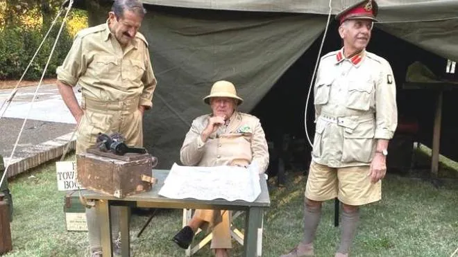 La rievocazione. con ’Winston Churchill’ nella tenda di campo di Montemaggiore