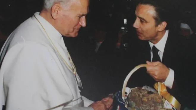 Giovanni Paolo II e l’ex sindaco Luciarini