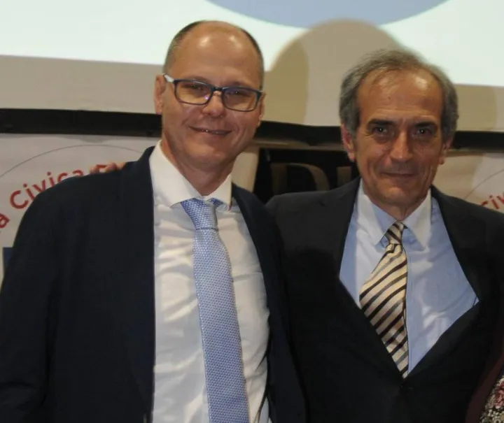 Elio Dogheria con il sindaco Gian Luca Zattini durante la scorsa campagna elettorale