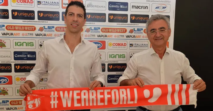 Il nuovo coach Antimo Martino, che ha anche competenze sul mercato, e il presidente Giancarlo Nicosanti