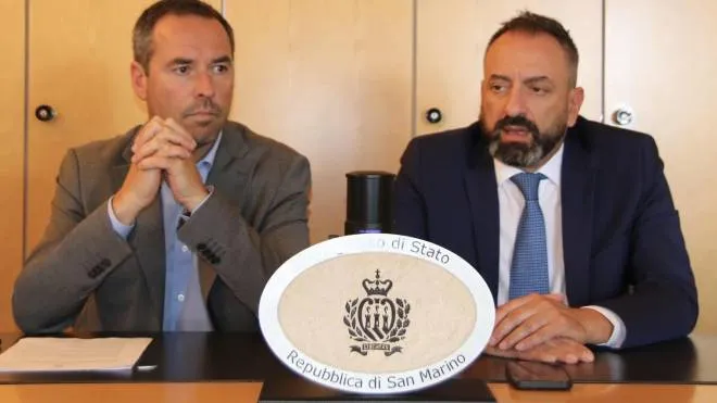 I Segretari di Stato Teodoro Lonfernini e Luca Beccari