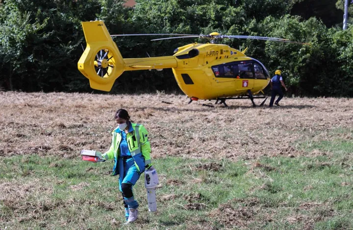 Il bambino è stato portato in elicottero all’ospedale ’Bufalini’ di Cesena