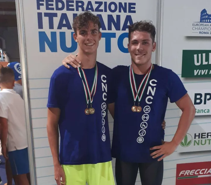 Gli atleti Francesco Breggion e Francesco Di Battista