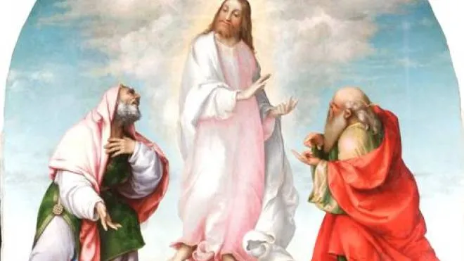 Parte del capolavoro del Lotto, «La Trasfigurazione»