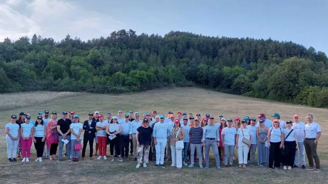 Foto di gruppo al termine dei lavori per i nostri imprenditori che si sono dati di nuovo appuntamento al Golf Club di Borgo Pace