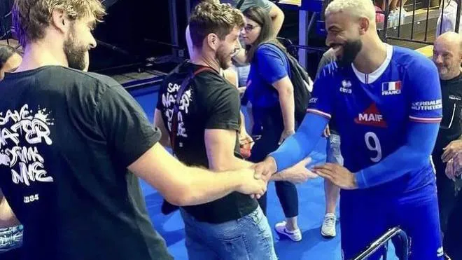 Lucas, Bruno e Ngapeth (col nuovo look) in Vnl