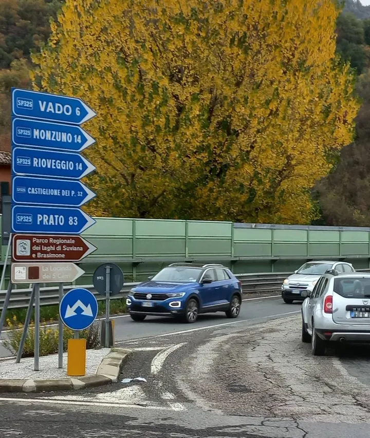 La bretella autostradale di raccordo tra Sasso Marconi e la località Cinque Cerri