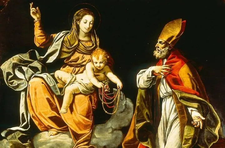 La Madonna del rosario e San Geminiano. di Lodovico Lana