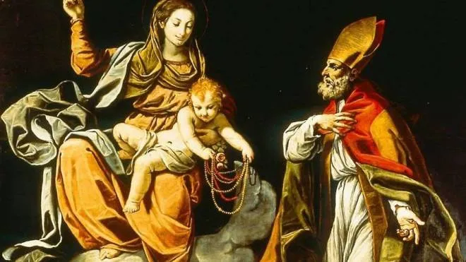La Madonna del rosario e San Geminiano. di Lodovico Lana