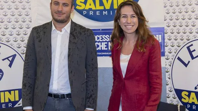 Il consigliere regionale e comunale Daniele Marchetti e la deputata uscente della Lega Benedetta Fiorini