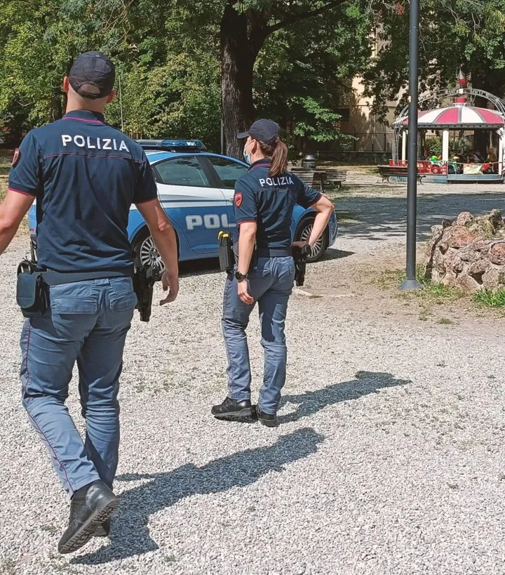 La polizia in azione al Parco ducale