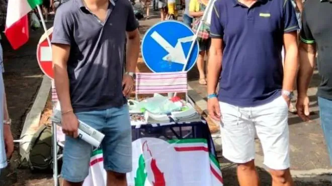A sinistra Sebastiano Padovan e Emilio Zarrelli, rispettivamente coordinatore comunale e capogruppo in consiglio comunale per FdI di Cesenatico