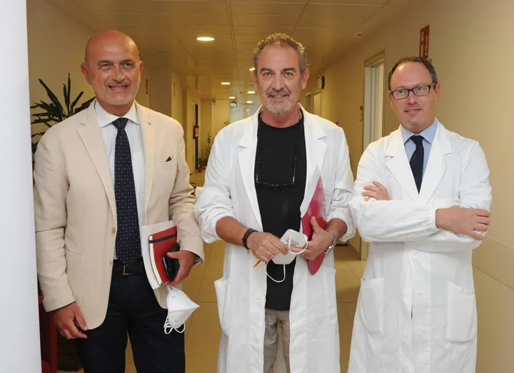 Il nuovo direttore sanitario Ottavio Nicastro, Claudio Vagnini e Lorenzo Broccoli (Foto Corradini)