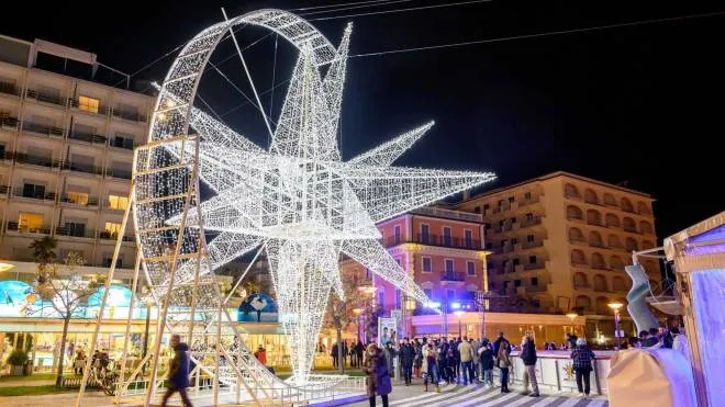 Le illuminazioni natalizie dello scorso Natale a Riccione