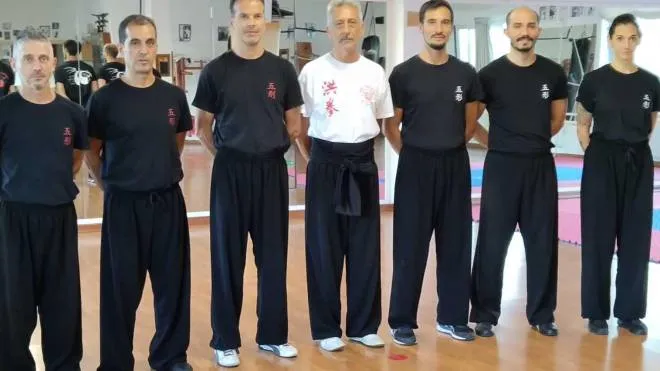 Un momento dell’incontro dell’Asd Wuxing Traditional Kung Fu School con il responsabile tecnico Martone a Piediripa