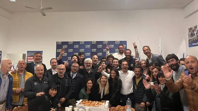 La festa per l’elezione di Jacopo Morrone, che ha vinto il collegio uninominale di Rimini