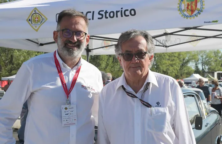Giancarlo Minardi (a destra), presidente di Formula Imola, con il dg dell’Autodromo Pietro Benvenuti