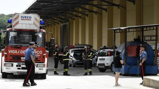L’incidente mortale sul lavoro dello scorso giugno a San Severino (foto Calavita)