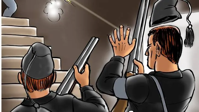 La ricostruzione dello scontro notturno tra Giuseppe Valenti e i fascisti di Fossombrone, fatta dal nostro illustratore John Betti