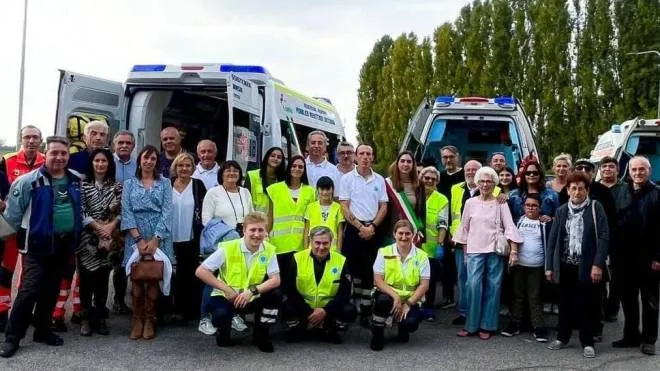I volontari dell’Associazione Croce del Soccorso che ha inaugurato la nuova sede in via Certani a Budrio