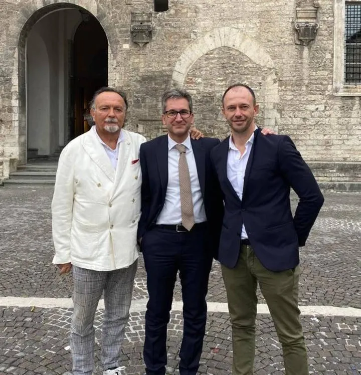 Da sinistra: Romeo Magnoni, Francesco Baldelli, Emanuele Petrucci