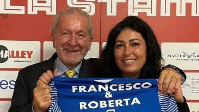 Francesco Ghirelli e Roberta Nocelli, presidente della Lega Pro e direttore generale dell’Ancona
