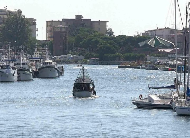 Il porto canale di Porto Garibaldi dove è stato trovato l’ordigno