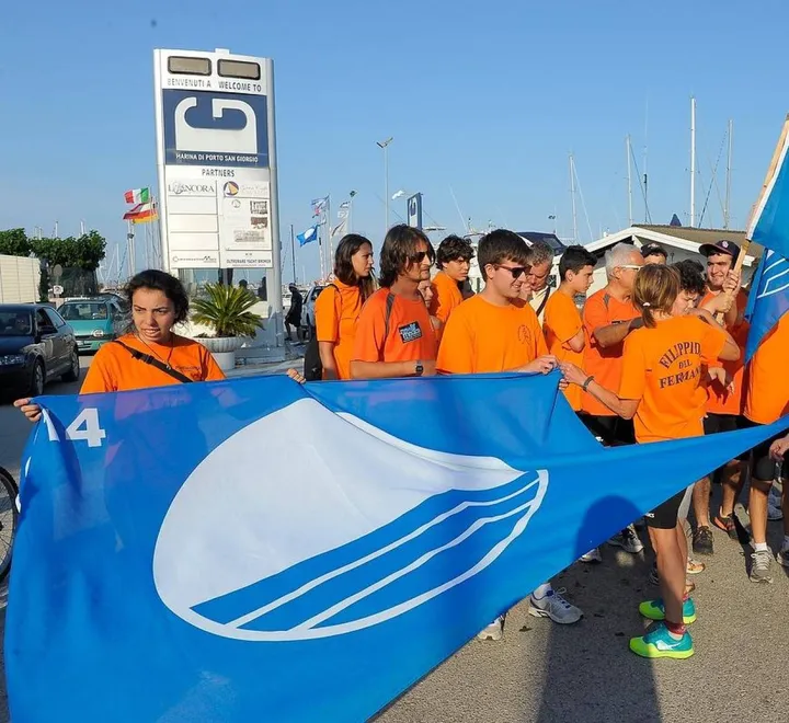 Festa per la Bandiera Blu a Porto San Giorgio nel 2014