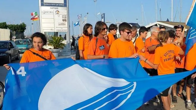 Festa per la Bandiera Blu a Porto San Giorgio nel 2014