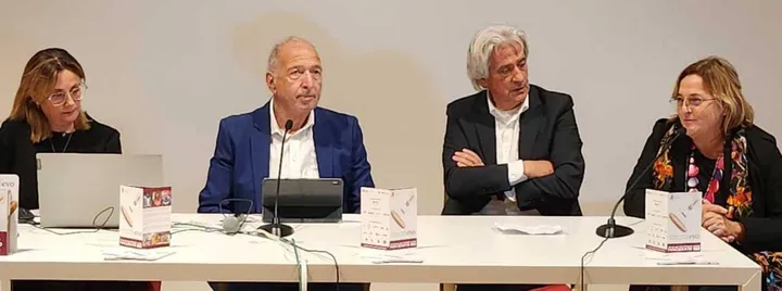 La presentazione di Tipicità Evo: da sinistra, Laura Laviano, Angelo Serri, il sindaco Parcaroli e Lina Caraceni