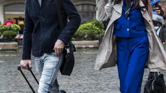La parlamentare Beatriz Colombo a Roma accompagnata dal marito. Giulio Mignani