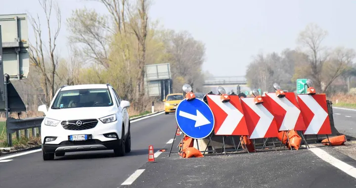 Un tratto della strada statale Romea interessato dai lavori (foto BusinessPress)