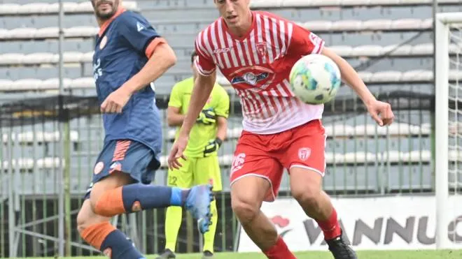 Enrico Morri, difensore centrale, impegnato nel match giocato il 23 ottobre